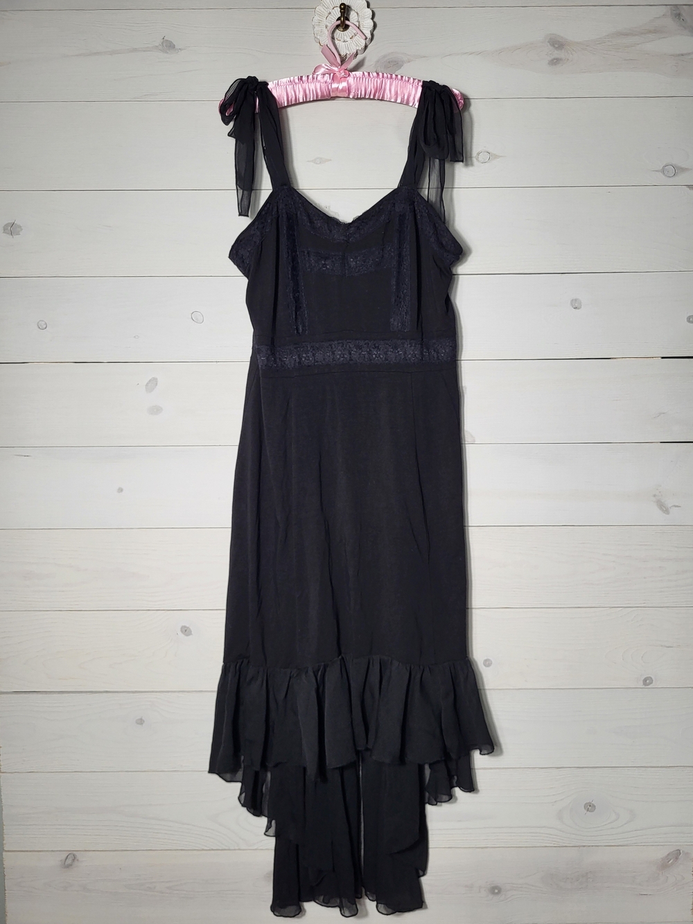 Tripp NYC Dress High-Low Ruffle-Hem Cotton Fairygoth Grunge Festival.